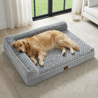 Orthopedic Sofa Pet Bed for Large Dogs with Waterproof Lining, Nonskid Bottom, Removable Washable Cover, Joint Relief Comfort Dog Bed, Durable Pet Sofa Bed Gray