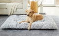 Cama para Perros de Felpa Ultrasuave , Colchoneta Mullida con Relleno de Alta Elasticidad, Versátil para Cama y Jaula, para Perros Pequeños, Medianos y Grandes