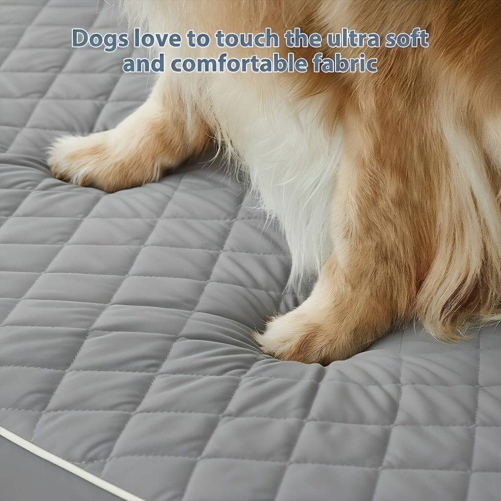 Cama para Perros Ortopédica y Lavable, Colchón Rectangular de Espuma de Alta Elasticidad con Superficie Suave Acolchada y Funda Extraíble, para Perros Pequeños, Medianos y Grandes, Gris