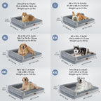 Orthopedic Sofa Pet Bed for Large Dogs with Waterproof Lining, Nonskid Bottom, Removable Washable Cover, Joint Relief Comfort Dog Bed, Durable Pet Sofa Bed Gray