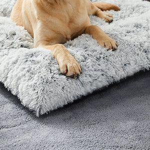 Cama para Perros de Felpa Ultrasuave , Colchoneta Mullida con Relleno de Alta Elasticidad, Versátil para Cama y Jaula, para Perros Pequeños, Medianos y Grandes