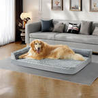 Orthopedic Sofa Pet Bed for Large Dogs with Waterproof Lining, Nonskid Bottom, Removable Washable Cover, Joint Relief Comfort Dog Bed, Durable Pet Sofa Bed Gray