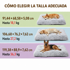 Cama para Perros de Felpa Ultrasuave , Colchoneta Mullida con Relleno de Alta Elasticidad, Versátil para Cama y Jaula, para Perros Pequeños, Medianos y Grandes