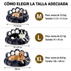Cama para Perros, Sofá Acolchado con Respaldo y Bordes Elevados, Superficie de Felpa Ultrasuave, Colchón Suave y Cómodo, Gris
