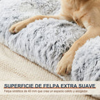 Cama para Perros de Felpa Ultrasuave , Colchoneta Mullida con Relleno de Alta Elasticidad, Versátil para Cama y Jaula, para Perros Pequeños, Medianos y Grandes