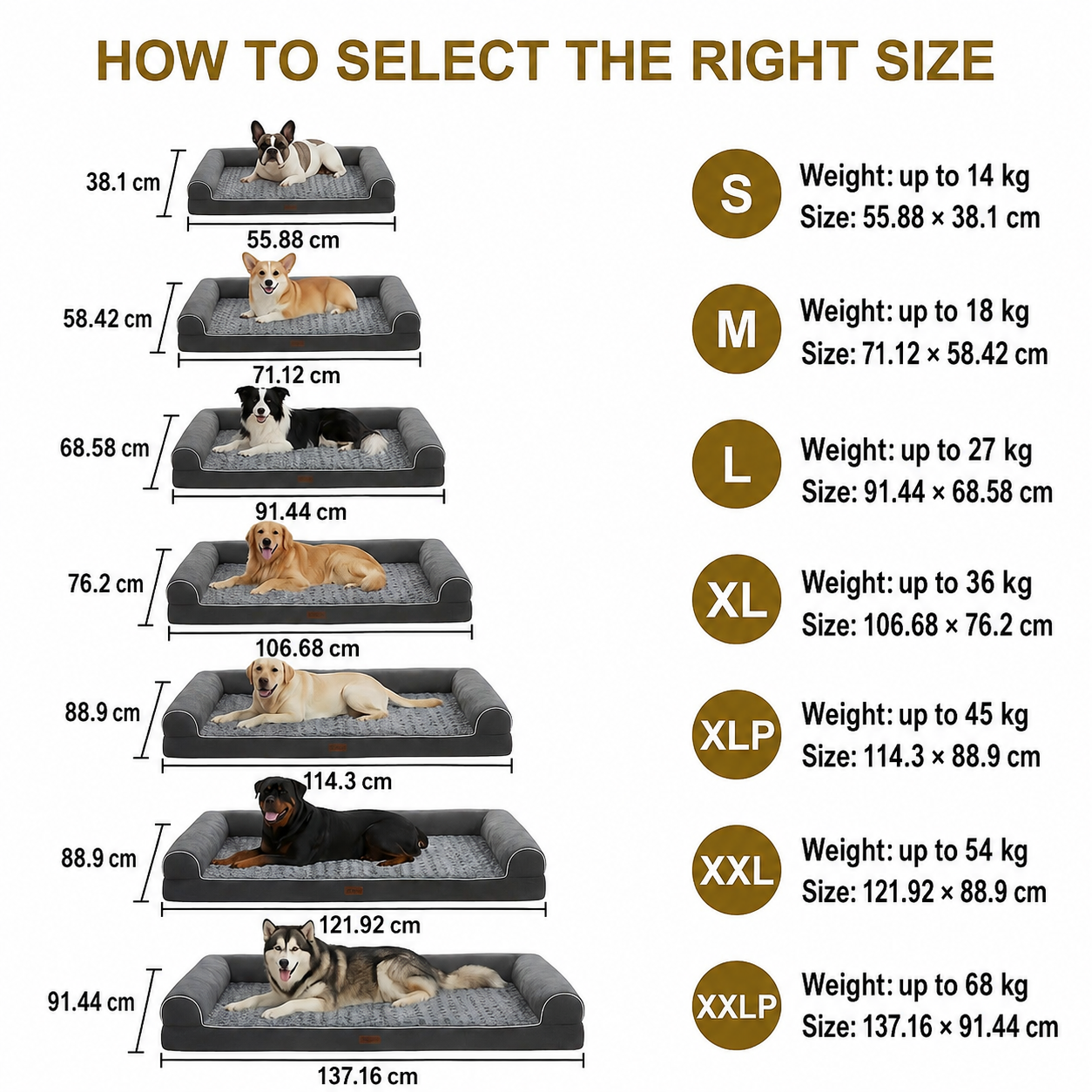 Cama Ortopédica para Perros Pequeños, Medianos, Grandes y Extragrandes, Sofá Cama en Forma de U con Espuma Perfilada Tipo Huevera, Bordes Elevados, Superficie de Felpa Ultrasuave y Funda Extraíble Lavable, Gris