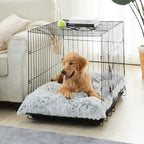 Cama para Perros de Felpa Ultrasuave , Colchoneta Mullida con Relleno de Alta Elasticidad, Versátil para Cama y Jaula, para Perros Pequeños, Medianos y Grandes